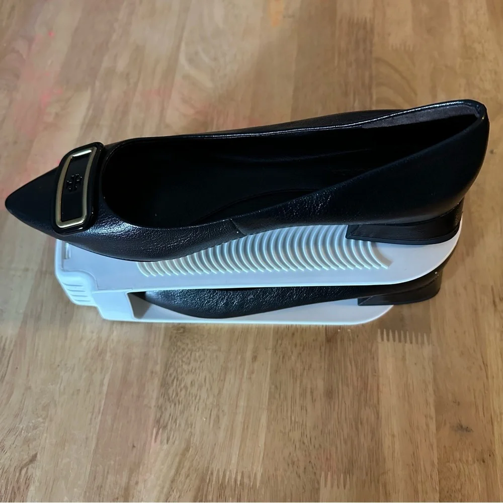 Tory Burch Georgia Pointed Toe Flat Black Shoes